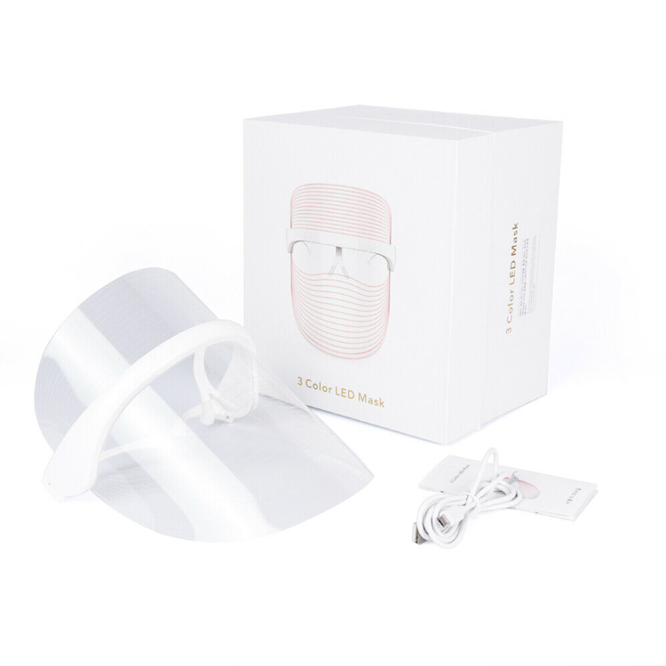  Custom 3 красочные беспроводные антивозрастные светодиодные маски для лица косметическое оборудование для ухода за кожей  