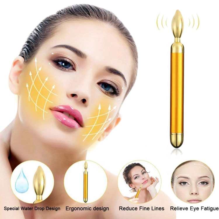 Natürliche Kugelform Elektrischer Augenlift Stick Massagegerät Vibration Beauty Bar Mini Beauty Tools  