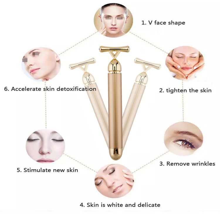 Neues Design-Edelstahl-Gesichts-elektrischer Massage-Stock-Schönheits-Gerät für Anti-Aging  