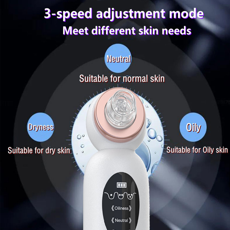 Bubble Blackheads Remover Vacuum Suction Cleaner Machine Facial Cleaning Extractor Tool Set  