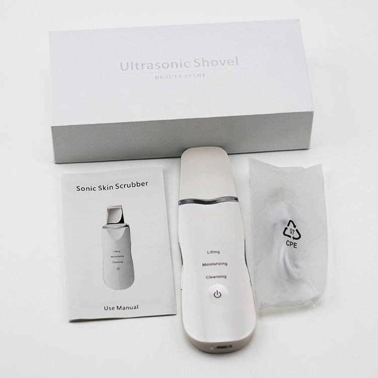 Rechargeable Deep Cleansing Facial Ultrasonic Skin Scrubber Shovel Pores Cleanser Extractor   