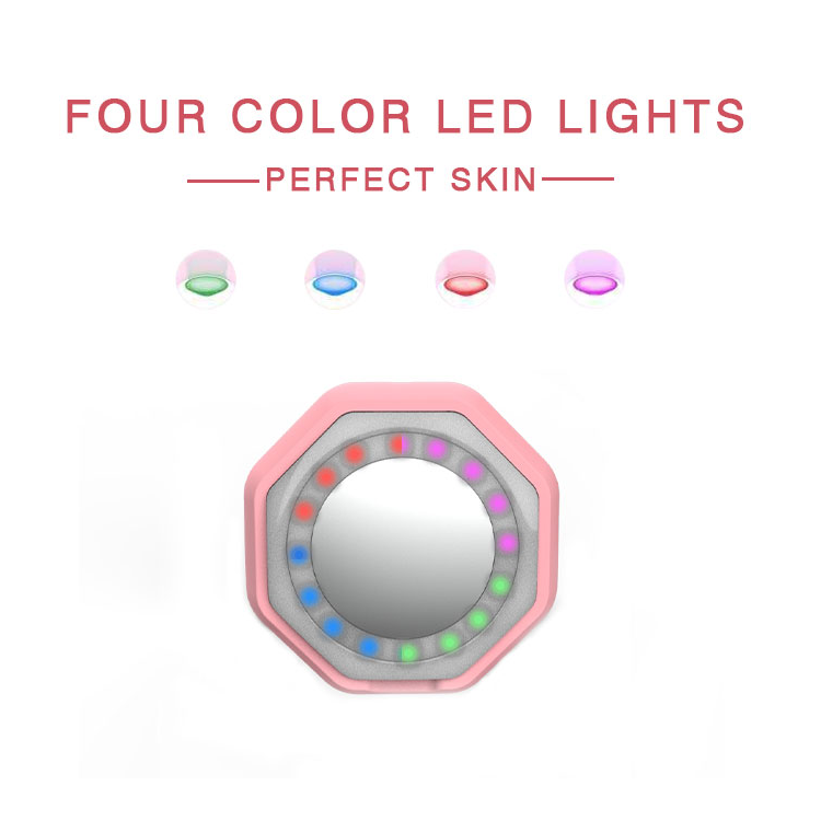 Benutzerdefinierte vibrierende Sonic Gesichtsreinigungsbürsten LED-Lichter Gesichtsmassagegerät Haut Schönheitsgerät  