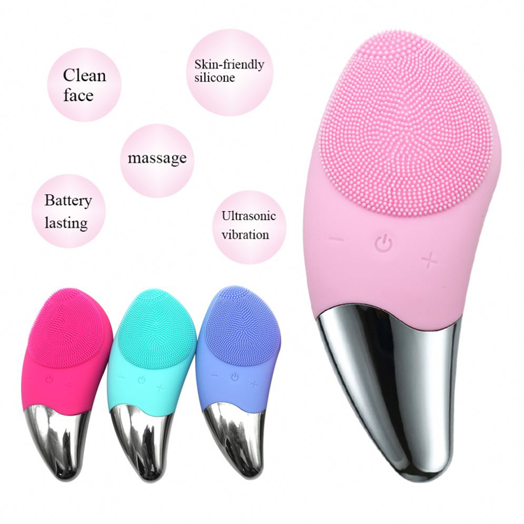 Silicone Pores Exfoliate Facial Cleansing Brushes Deep Cleaning Washing Brush Massage Beauty Instrument   