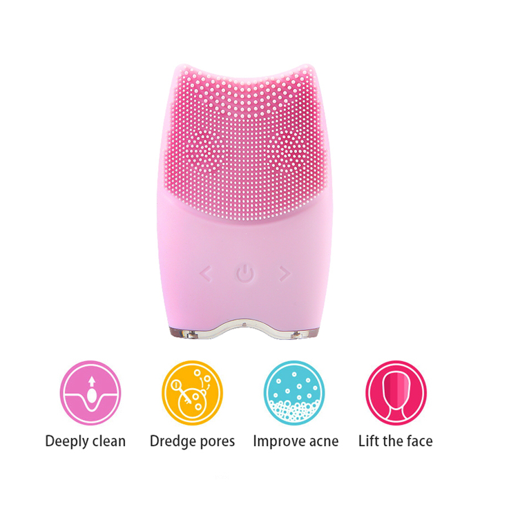  Factory Silicone Face Brush Waterproof Portable Micro Vibration Facial Cleansing Brush  
