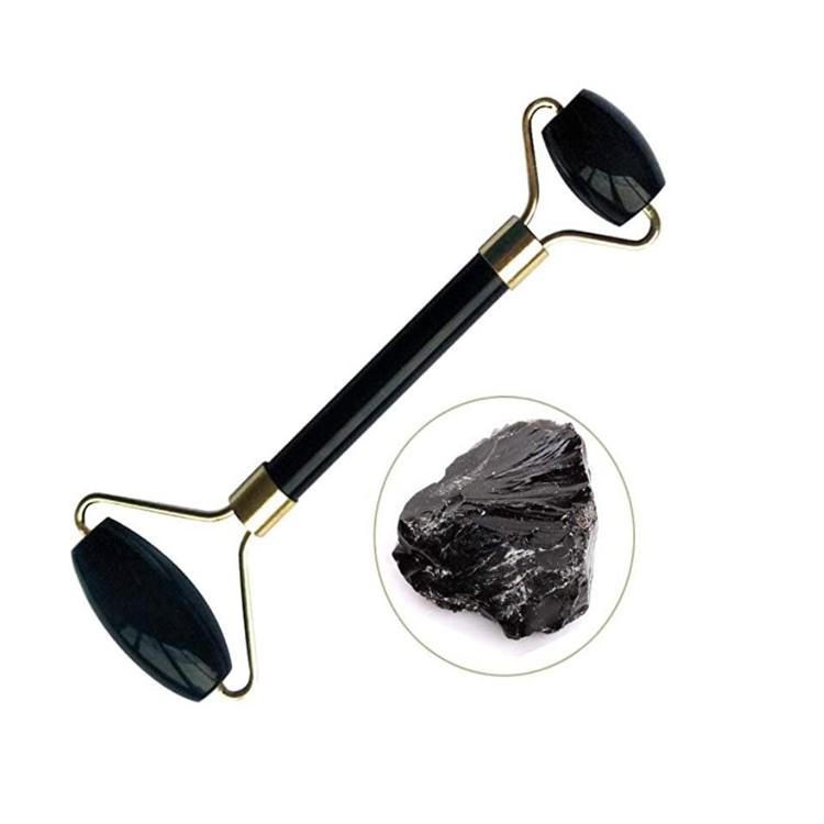 Promotion Natural Jade Stone Gesichtspflege Massagegerät Obsidian Roller für Beauty Tools  