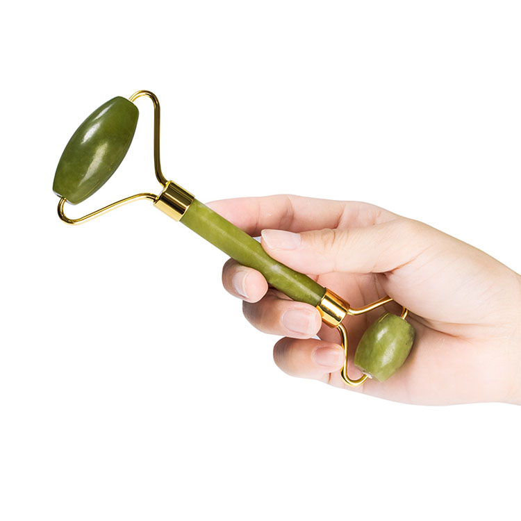 Высококачественный зеленый нефрит для массажа лица, косметический инструмент, антивозрастной и подтягивающий нефритовый роликовый набор Gua Sha  