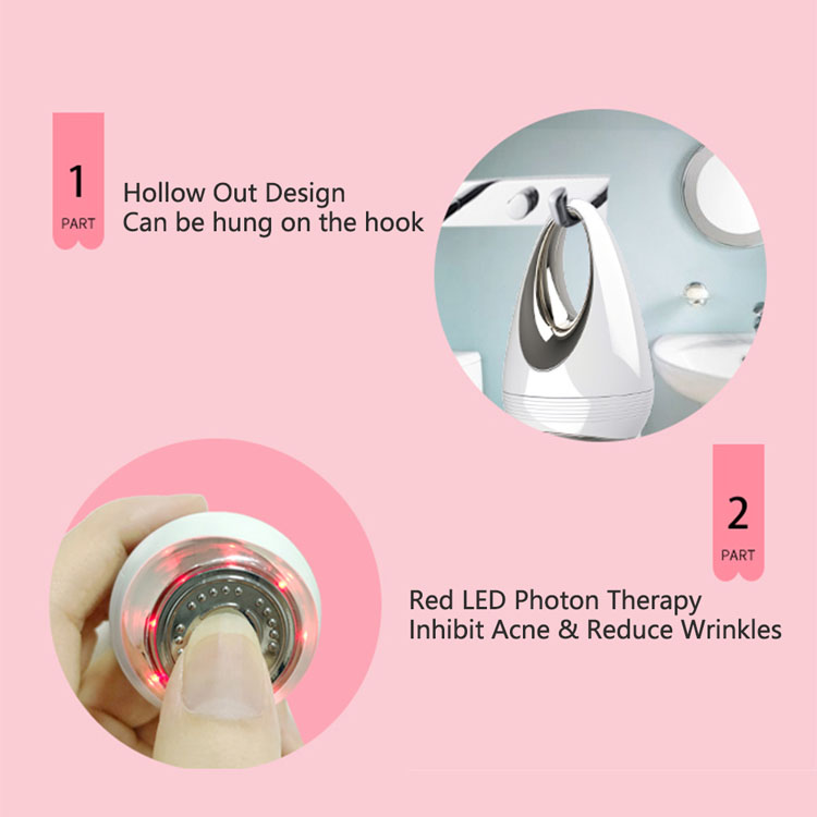 Uso doméstico, beleza facial, ferramentas para cuidados com a pele Dispositivo para massagem de vibração de fóton para levantamento de rosto  
