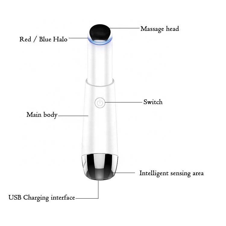 Tocar Inteligente Beleza Instrumento Massagem Facial Olhos Vibração Sônica Mini massageador ocular  