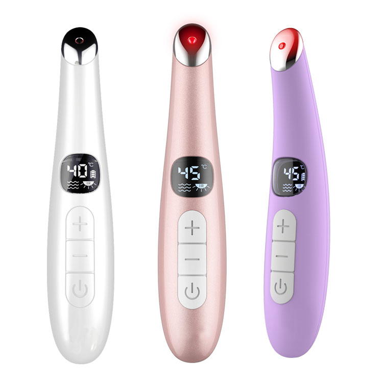 Electric Led Home Beauty Equipment Vibration Eye Lip Massager Pen  For Puffiness Dark Circles