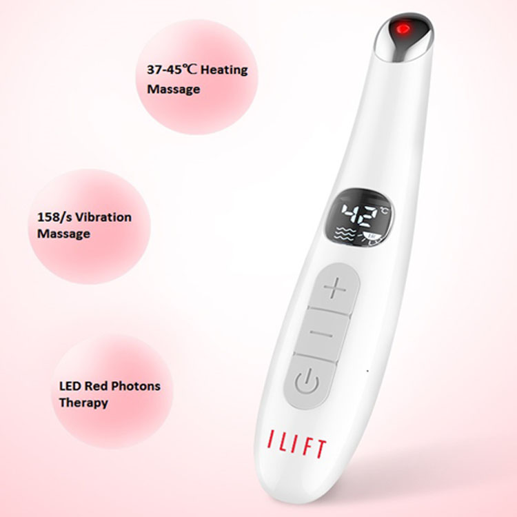  Electric Led Home Beauty Equipment Vibration Eye Lip Massager Pen  For Puffiness Dark Circles  