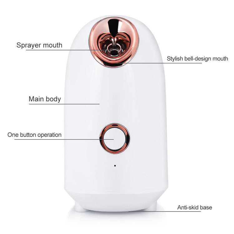 Handheld Deep Cleaning Nano Mist Spray Personal Pink Facial Steamer  