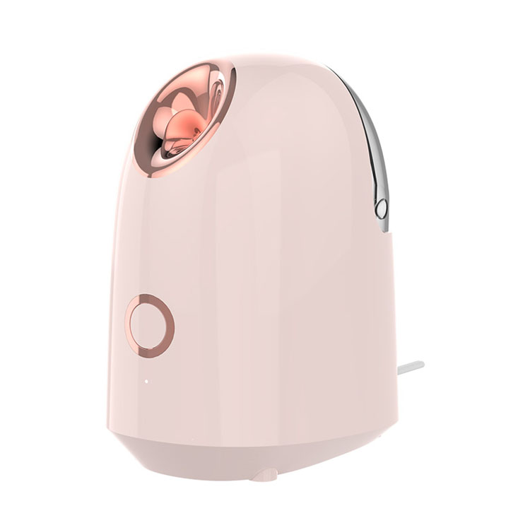 Vaporizzatore facciale rosa personale con spray nano nebulizzato per pulizia profonda portatile  