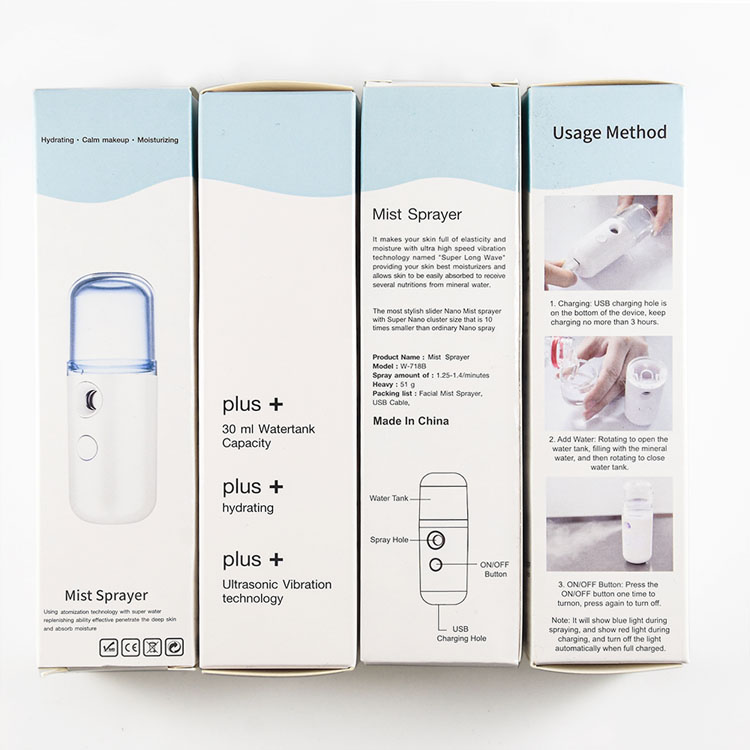  Amazon Mini Handy Ion Disinfect Face Vapor Face Steamer Facial Nano Nebulizzatore  