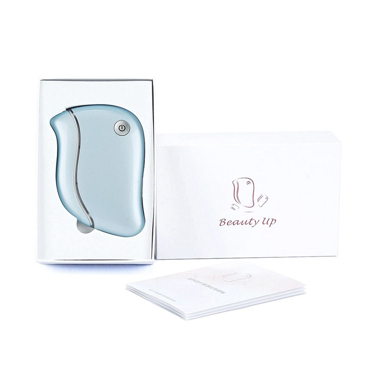  Dispositivo de levantamento de placa de raspagem elétrica aquecido gua Sha massageador facial ferramentas antienvelhecimento para o rosto  