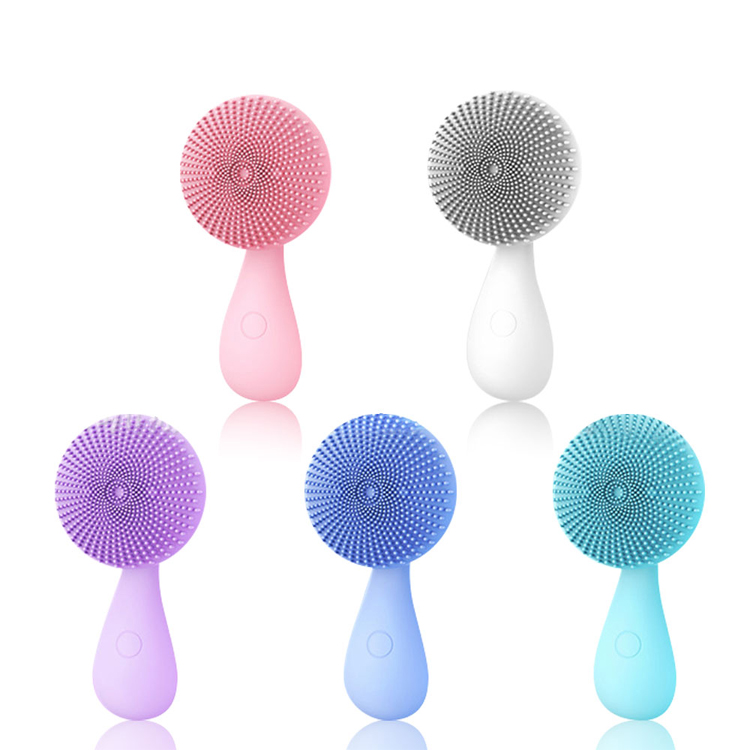 Multi-functional Beauty Equipment Sonic Facial Cleansing Brush Handheld Silicone Cleansing Brush   